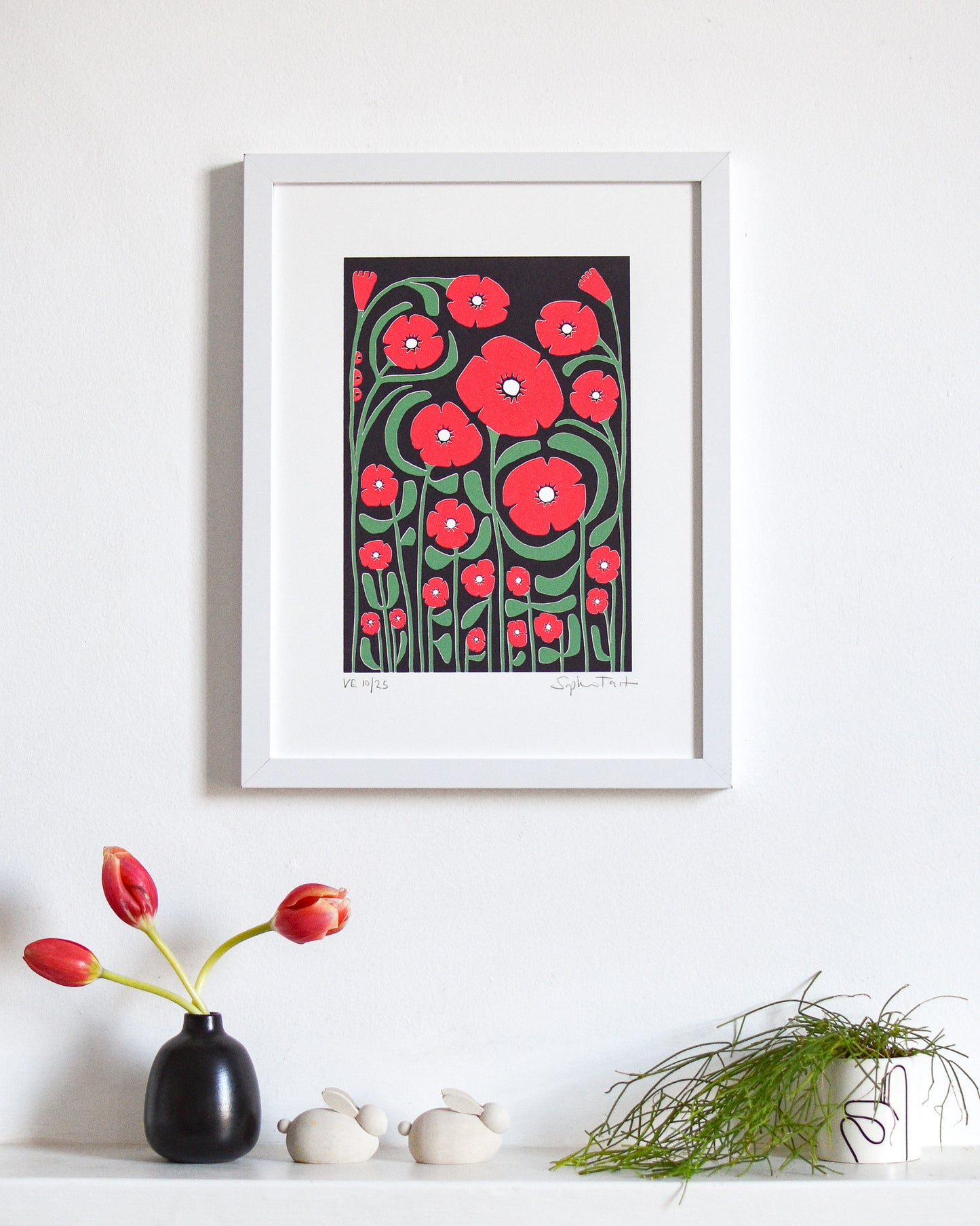 'POPPY PATROL' (A4 crimson/black)