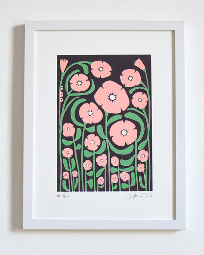 'POPPY PATROL' (A4 black/pink)