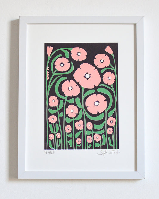 'POPPY PATROL' (A4 black/pink)