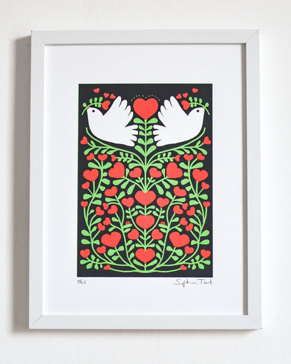 'PEACE FOR PALESTINE' (A4 red/green)