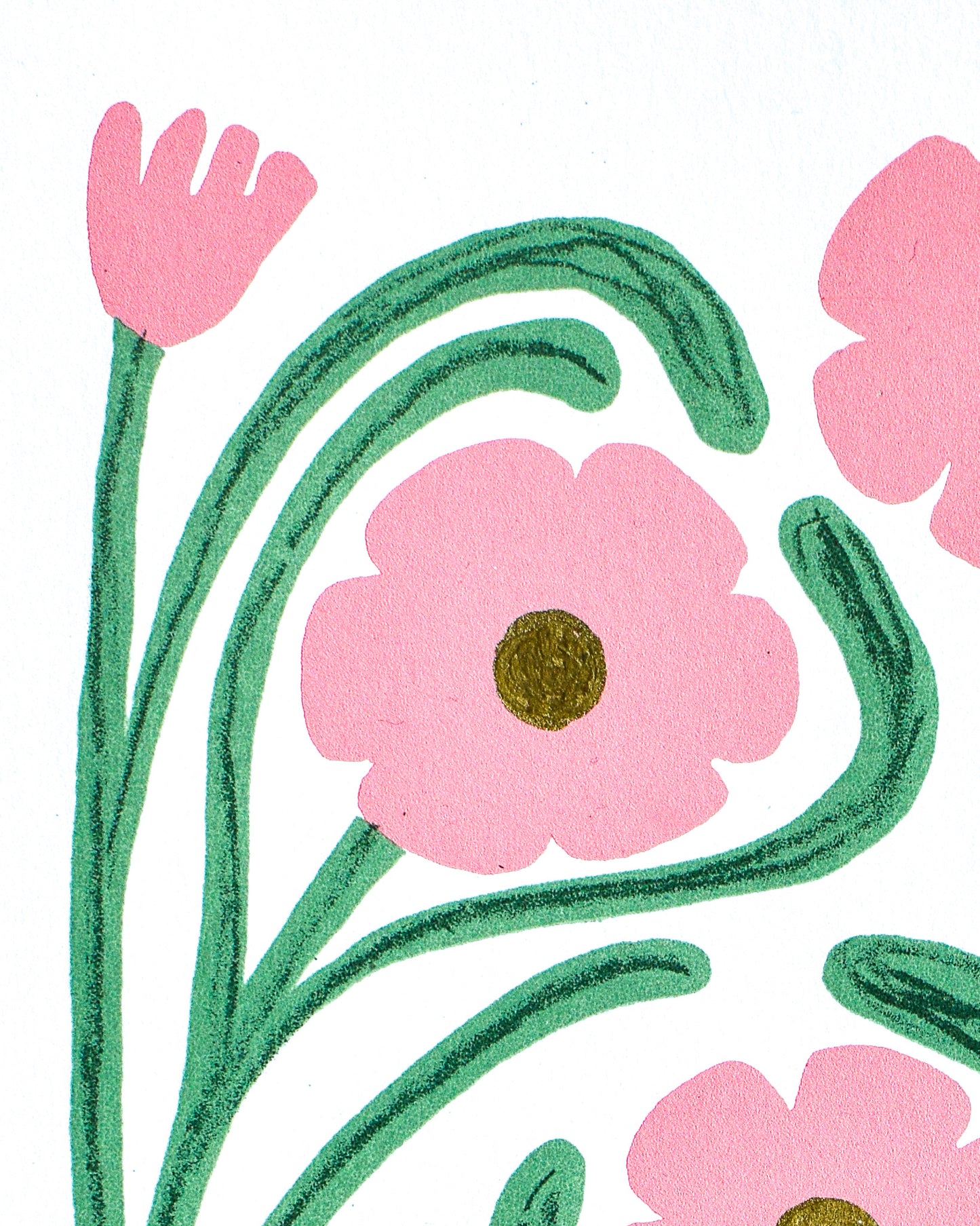 'LITTLE THREE' (A5 pink/green)