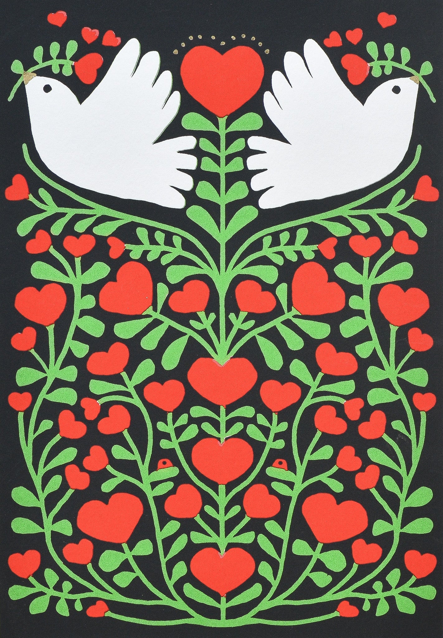 'PEACE FOR PALESTINE' (A4 red/green)