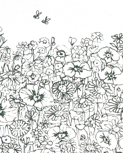 'MESSY MEADOW' (A4 dark green)