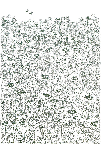 'MESSY MEADOW' (A4 dark green)