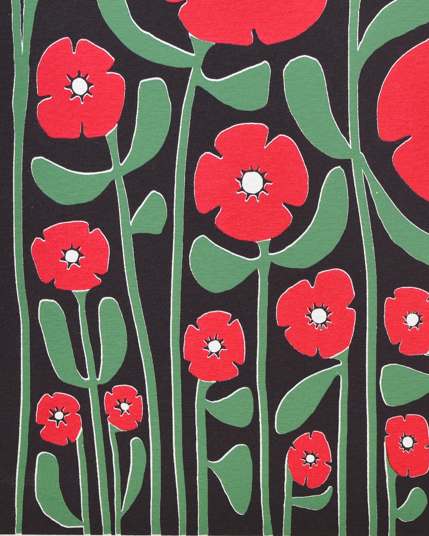 'POPPY PATROL' (A4 crimson/black)