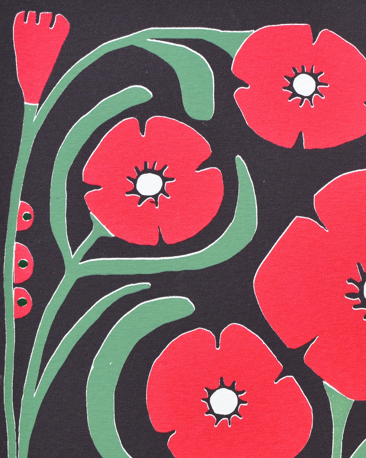 'POPPY PATROL' (A4 crimson/black)