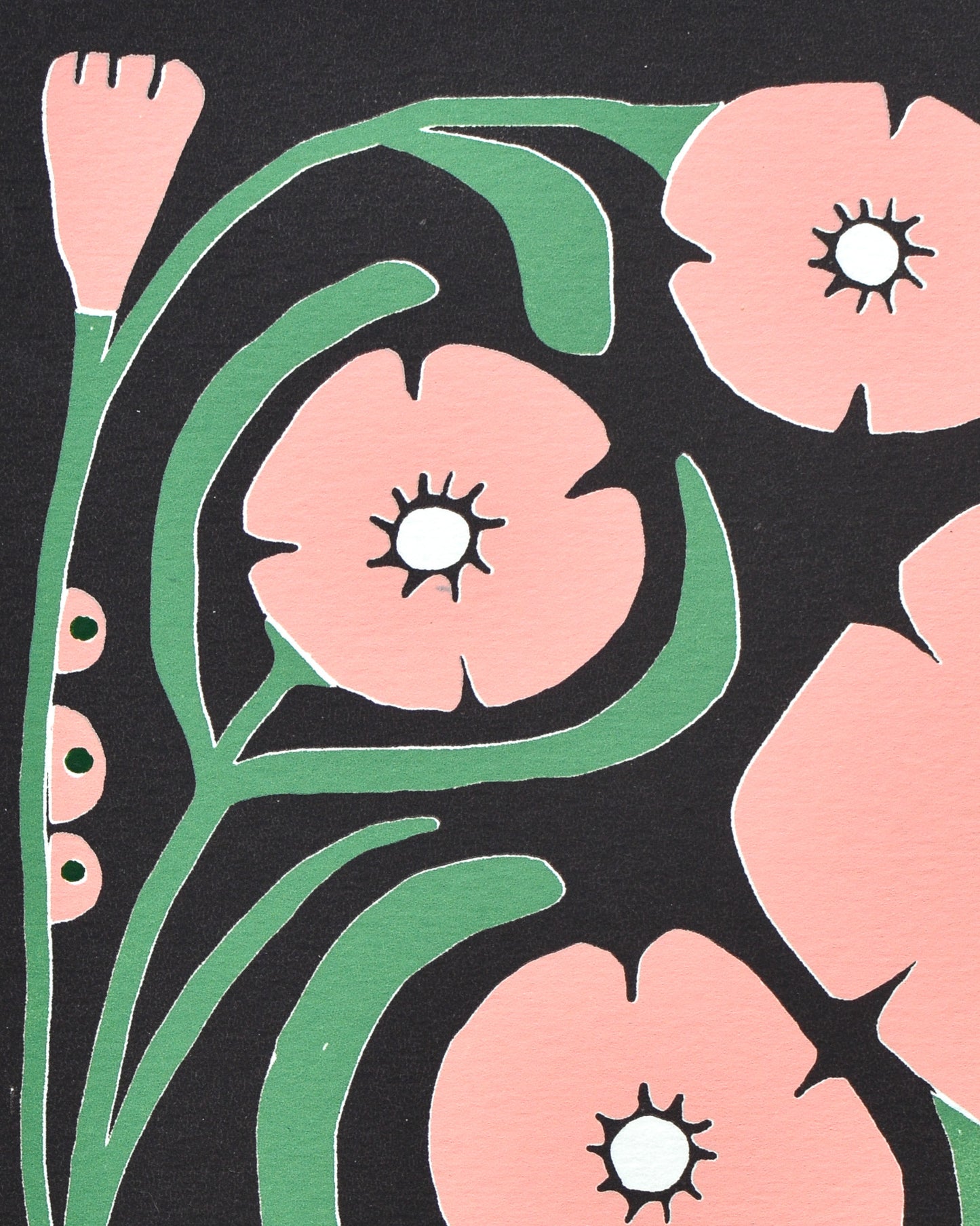 'POPPY PATROL' (A4 black/pink)